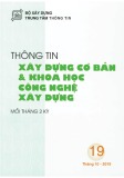 Thông tin Xây dựng cơ bản và khoa học công nghệ xây dựng – Số 19/2019