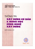 Thông tin Xây dựng cơ bản và khoa học công nghệ xây dựng – Số 4/2011