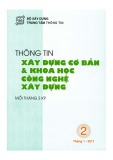 Thông tin Xây dựng cơ bản và khoa học công nghệ xây dựng – Số 2/2011