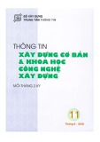 Thông tin Xây dựng cơ bản và khoa học công nghệ xây dựng – Số 11/2018