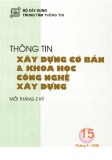 Thông tin Xây dựng cơ bản và khoa học công nghệ xây dựng – Số 15/2020