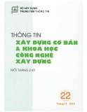 Thông tin Xây dựng cơ bản và khoa học công nghệ xây dựng – Số 22/2015