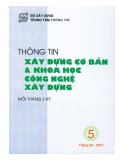 Thông tin Xây dựng cơ bản và khoa học công nghệ xây dựng – Số 5/2015