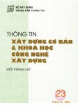 Thông tin Xây dựng cơ bản và khoa học công nghệ xây dựng – Số 23/2020