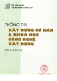 Thông tin Xây dựng cơ bản và khoa học công nghệ xây dựng – Số 2/2021