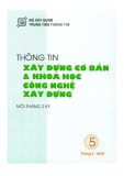 Thông tin Xây dựng cơ bản và khoa học công nghệ xây dựng – Số 5/2019