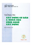 Thông tin Xây dựng cơ bản và khoa học công nghệ xây dựng – Số 7/2015