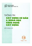 Thông tin Xây dựng cơ bản và khoa học công nghệ xây dựng – Số 14/2012