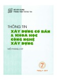 Thông tin Xây dựng cơ bản và khoa học công nghệ xây dựng – Số 7/2014