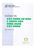 Thông tin Xây dựng cơ bản và khoa học công nghệ xây dựng – Số 17/2017