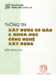 Thông tin Xây dựng cơ bản và khoa học công nghệ xây dựng – Số 19/2020