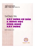 Thông tin Xây dựng cơ bản và khoa học công nghệ xây dựng – Số 20/2016