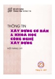 Thông tin Xây dựng cơ bản và khoa học công nghệ xây dựng – Số 23/2017