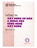 Thông tin Xây dựng cơ bản và khoa học công nghệ xây dựng – Số 11/2012