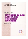 Thông tin Xây dựng cơ bản và khoa học công nghệ xây dựng – Số 12/2018