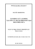 Luận văn Thạc sĩ Quản trị nhân lực: Tạo động lực lao động tại Công ty Trách nhiệm hữu hạn Phân phối Top A