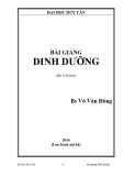 Bài giảng Dinh dưỡng - ĐH Duy Tân