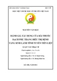 Luận văn Thạc sĩ Y học: Đánh giá tác dụng của bài thuốc Bạch phụ thang điều trị bệnh tăng sinh lành tính tuyến tiền liệt