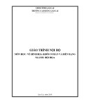 Giáo trình Vẽ hình họa khối cơ bản và biến dạng - Trường Cao đẳng Lào Cai