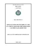 Khóa luận tốt nghiệp ngành Dược học: Khảo sát nồng độ tối thiểu ức chế của thuốc isoniazid trên bệnh nhân lao phổi tại ba bệnh viện từ năm 2017 đến năm 2018