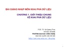 Bài giảng Nhập môn khai phá dữ liệu: Chương 1 - PGS. TS. Hà Quang Thụy