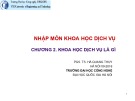 Bài giảng Khoa học dịch vụ: Chương 2 - PGS.TS. Hà Quang Thụy