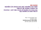 Bài giảng Nghiên cứu khoa học (Bậc nghiên cứu sinh Tiến sỹ): Chương 1 - PGS. TS. Hà Quang Thụy