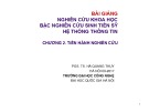 Bài giảng Nghiên cứu khoa học (Bậc nghiên cứu sinh Tiến sỹ): Chương 2 - PGS. TS. Hà Quang Thụy