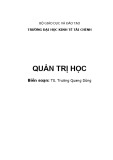 Giáo trình Quản trị học - TS. Trương Quang Dũng