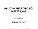 Bài giảng Phương pháp tính: Chương 2 - Hà Thị Ngọc Yến