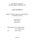 Luận án Tiến sĩ Kinh tế: Nghiên cứu thuế giá trị gia tăng đối với các dịch vụ tài chính tại Việt Nam