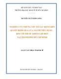 Luận văn Thạc sĩ Kinh tế: Nghiên cứu những yếu tố tác động đến quyết định mua của người tiêu dùng đối với thuốc không kê đơn tại thành phố Hồ Chí Minh