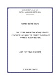 Luận án Tiến sĩ Kinh tế: Các yếu tố ảnh hưởng đến sự gắn kết của người lao động với tổ chức tại Công ty cổ phần Đường Biên Hòa