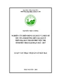 Luận văn Thạc sĩ Quản lý đất đai: Nghiên cứu biến động giá đất và một số yếu tố ảnh hưởng đến giá đất ở trên địa bàn thành phố Việt Trì, tỉnh Phú Thọ giai đoạn 2013 - 2017