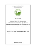 Luận văn Thạc sĩ Quản lý đất đai: Đánh giá công tác bồi thường, giải phóng mặt bằng tại một số dự án trên địa bàn thành phố Lào Cai tỉnh Lào Cai