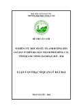 Luận văn Thạc sĩ Quản lý đất đai: Nghiên cứu một số yếu tố ảnh hưởng đến giá đất ở trên địa bàn thành phố Móng Cái, tỉnh Quảng Ninh giai đoạn 2015 - 2016