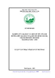 Luận văn Thạc sĩ Quản lý đất đai: Nghiên cứu giá đất và một số yếu tố ảnh hưởng đến giá đất ở tại huyện Bình Chánh, Thành phố Hồ Chí Minh giai đoạn 2016 - 2018