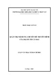 Luận văn Thạc sĩ Báo chí học: Quản trị nội dung chuyên đề truyền hình của Đài PT-TH Cà Mau