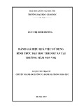 Luận văn Thạc sĩ: Đánh giá hiệu quả việc sử dụng hình thức dạy học theo dự án tại trường mầm non VSK