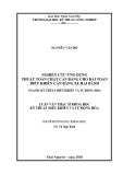 Luận văn Thạc sĩ Khoa học: Nghiên cứu ứng dụng thuật toán chặt cân bằng cho bài toán điều khiển cân bằng xe hai bánh