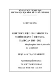 Luận văn Thạc sĩ Kinh tế: Giải thích việc giàu nhanh và nghèo nhanh ở Việt Nam, giai đoạn 2010 – 2012