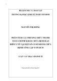 Luận văn Thạc sĩ Kinh tế: Phân tích các phương thức thanh toán chi phí khám chữa bệnh bảo hiểm y tế tại một số cơ sở khám chữa bệnh công lập ở thành phố Hồ Chí Minh