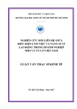 Luận văn Thạc sĩ Kinh tế: Nghiên cứu mối liên hệ giữa điều kiện làm việc và năng suất lao động trong Doanh nghiệp nhỏ và vừa ở Việt Nam