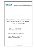 Đồ án tốt nghiệp: Phân lập vi khuẩn lactic trong khoang miệng có khả năng ức chế sự tạo màng sinh học của một số Lactobacillus spp.