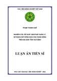 Luận án Tiến sĩ Quản lý đất đai: Nghiên cứu, đề xuất giải pháp quản lý, sử dụng đất rừng dựa vào cộng đồng trên địa bàn tỉnh Hoà Bình