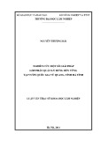 Luận văn Thạc sĩ Khoa học lâm nghiệp: Nghiên cứu một số giải pháp góp phần quản lý rừng bền vững tại Vườn quốc gia Vũ Quang, tỉnh Hà Tĩnh