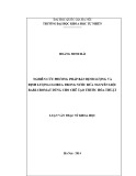 Luận văn Thạc sĩ Khoa học: Nghiên cứu phương pháp bán định lượng và định lượng clorua trong nước rửa nguyên liệu bari cromat dùng cho chế tạo thuốc hỏa thuật