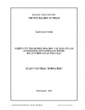 Luận văn Thạc sĩ Hoá học: Nghiên cứu thành phần hoá học cây Giảo cổ lam (Gynostemma pentaphyll Thunb.) họ Cucurbitaceae ở Bắc Kạn