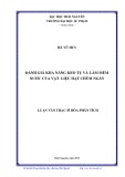Luận văn Thạc sĩ Hóa phân tích: Đánh giá khả năng keo tụ và làm mềm nước của vật liệu hạt chùm ngây