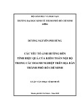 Luận văn Thạc sĩ Kinh tế: Các yếu tố ảnh hưởng đến tính hiệu quả của kiểm toán nội bộ trong các doanh nghiệp trên địa bàn Thành phố Hồ Chí Minh